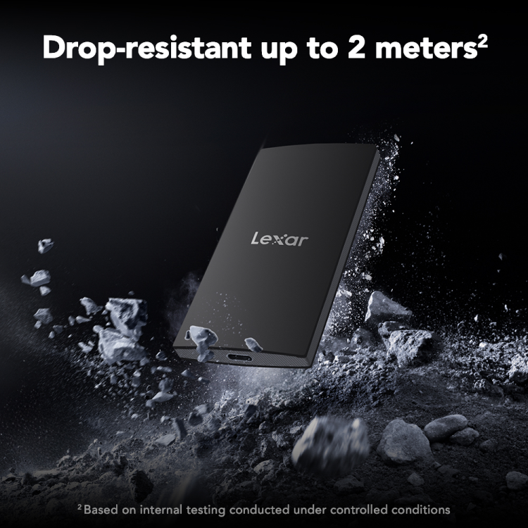 Lexar SL300 USB 3.2 Gen 2 Type-C Portable External SSD Black