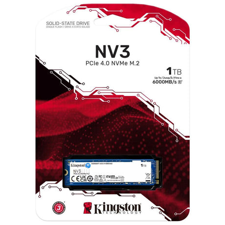 Kingston NV3 NVMe PCIe Gen 4.0 Up To 6000/5000 MB/s Read/Write Internal SSD (1TB-2TB) M.2 2280