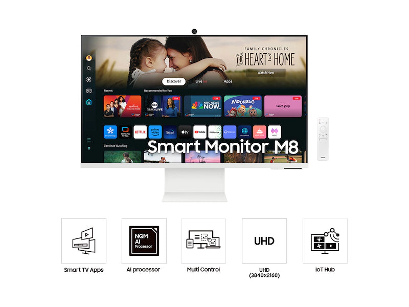 Samsung Smart Monitor M8 (M80D) 32″ – 4K UHD All-in-One Hub