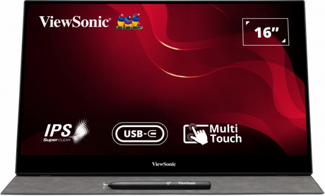 ViewSonic TD1655 16” USB-C Multi-Touch Portable Monitor