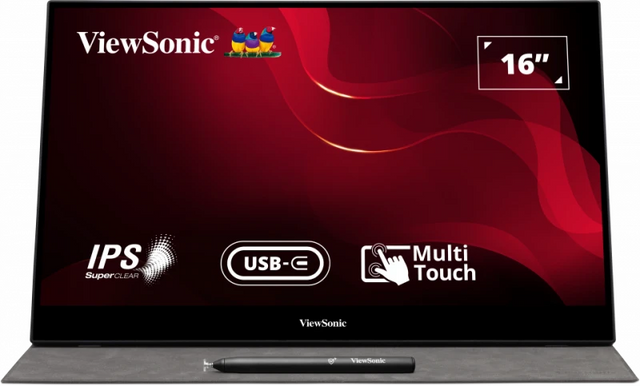 ViewSonic TD1655 16” USB-C Multi-Touch Portable Monitor