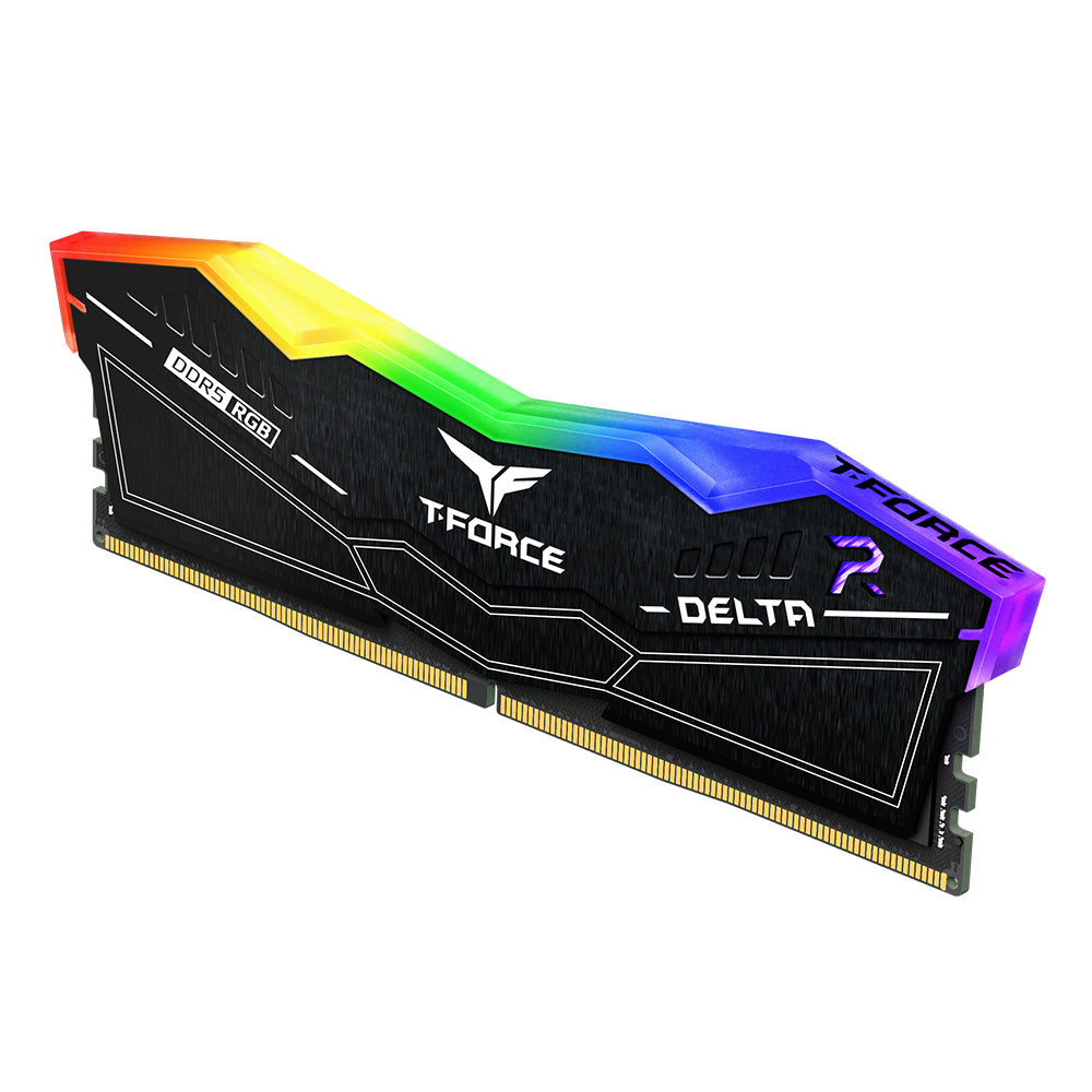 TEAM T-Force DELTA RGB DDR5 32GB (2x16) 6000MHz CL38 features RGB lighting, Intel XMP 3.0 support