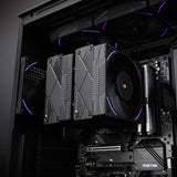 مبرد وحدة المعالجة المركزية Thermalright Heatsink Phantom Spirit 120 EVO، مبرد هواء لوحدة المعالجة المركزية بأنابيب حرارية 7×6 مم، مبرد كمبيوتر بمروحة PWM مزدوجة، سرعة 2150 دورة في الدقيقة، متوافق مع AMD AM4 AM5/Intel 1700/1150/1151/1200/17XX/2011