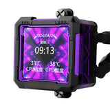 مبرد سائل وحدة المعالجة المركزية Thermalright Hydro Cooling Frozen Warframe PRO 360 BLACK ARGB Black-360mm AIO، شاشة IPS LCD بدقة 320 * 320، متوافق مع AM4/AM5/Intel LGA1700/1851، شاشة LCD ماصة للمغناطيس مقاس 2.73 بوصة للصور