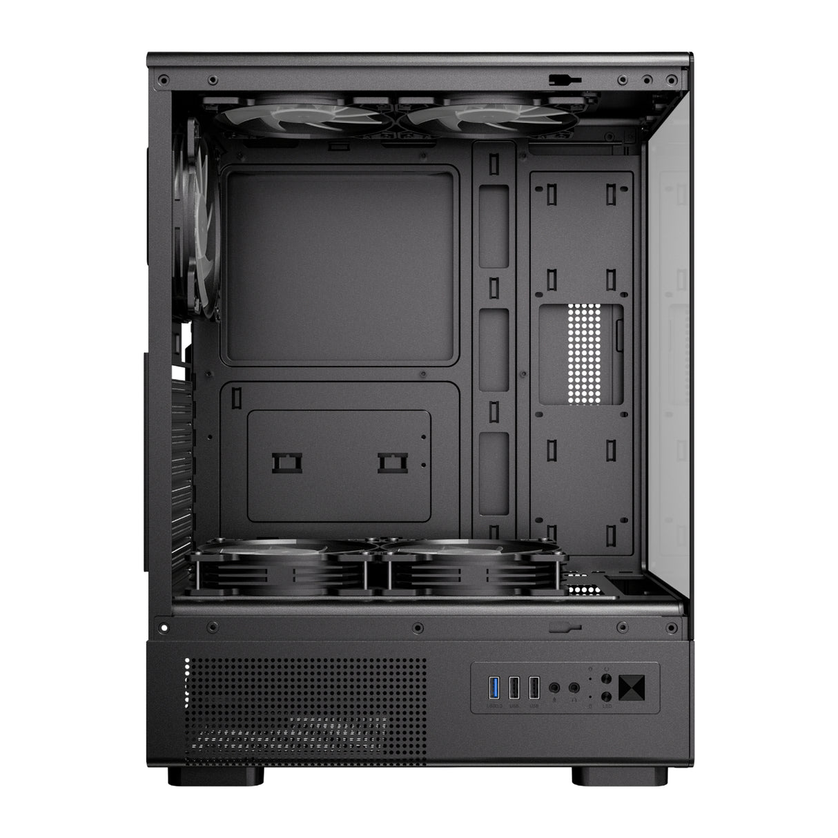 Antec VCX300 ARGB high-airflow mid tower gaming case bundled with 650W PSU