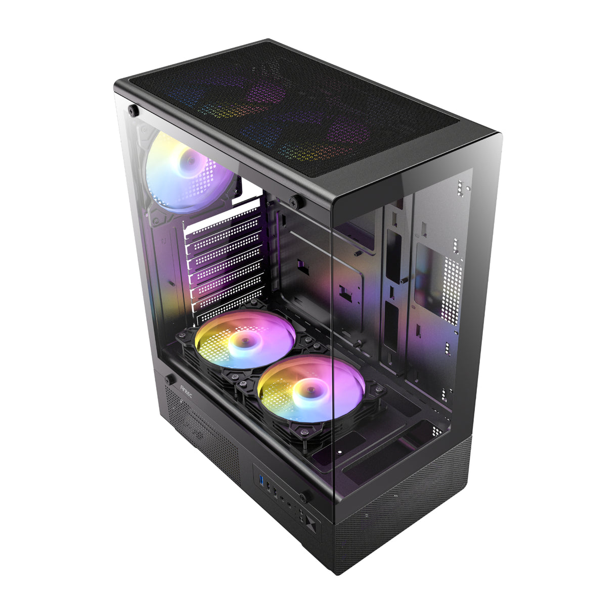 Antec VCX300 ARGB high-airflow mid tower gaming case bundled with 650W PSU