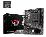 MSI A520M-A PRO AMD A520 AM4 Micro-ATX DDR4 PCIe 3.0 SATA 6Gb/s M.2 USB 3.2 Gen 1 DVI/HDMI