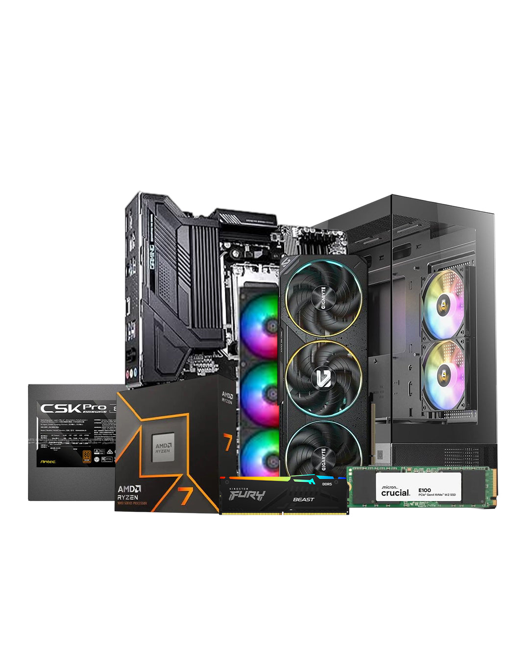 Streaming Gaming PC Build  | Game & Go Live | Ryzen 7 9700X | RTX 5070 | 32GB DDR5 1TB SSD