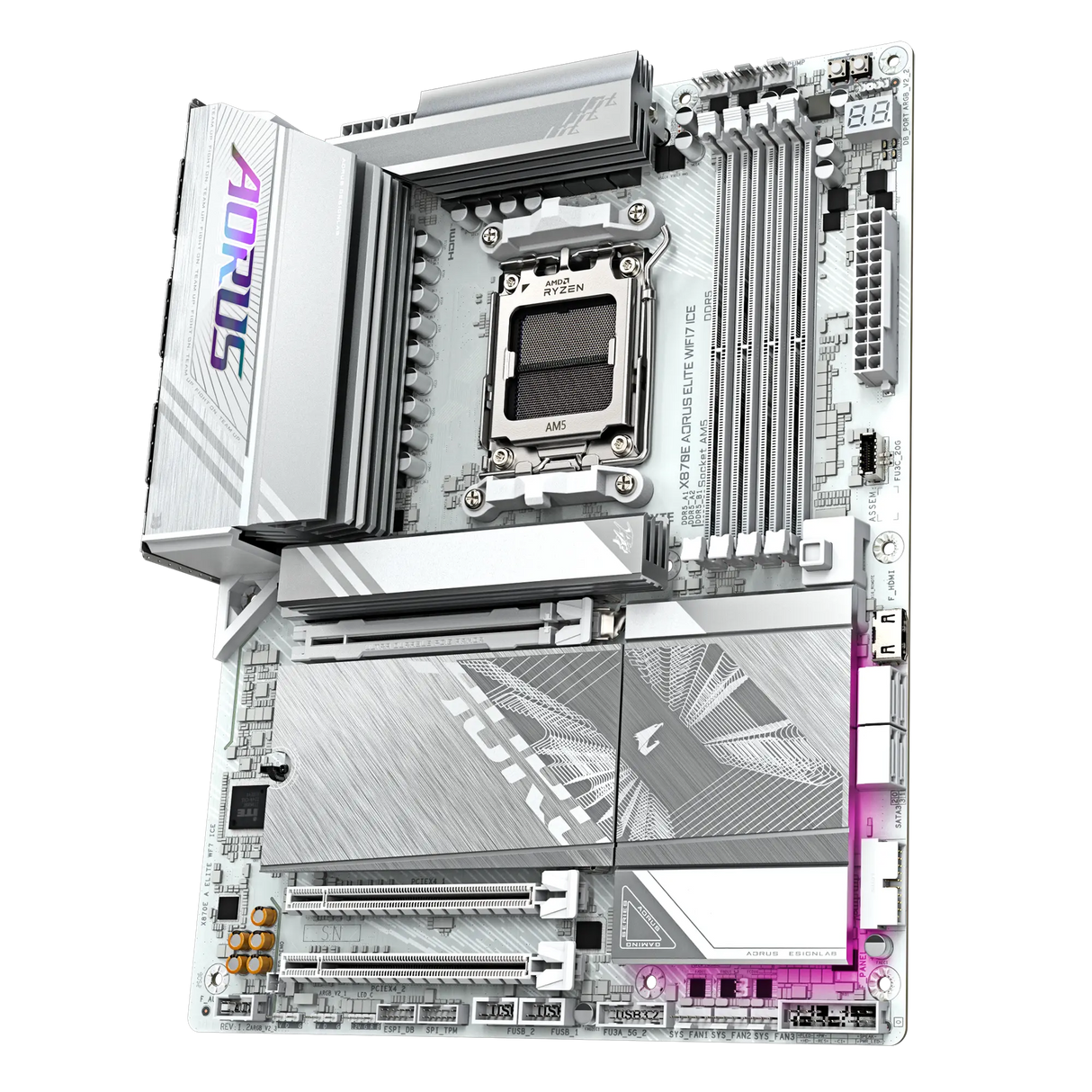 Gigabyte X870E AORUS ELITE WIFI7 ICE Gaming Motherboard