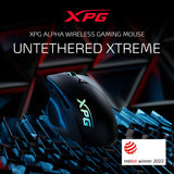 XPG Alpha Gaming Mouse,16,000 DPI, 400 IPS, 6 Programmable Buttons, Ergonomic Design