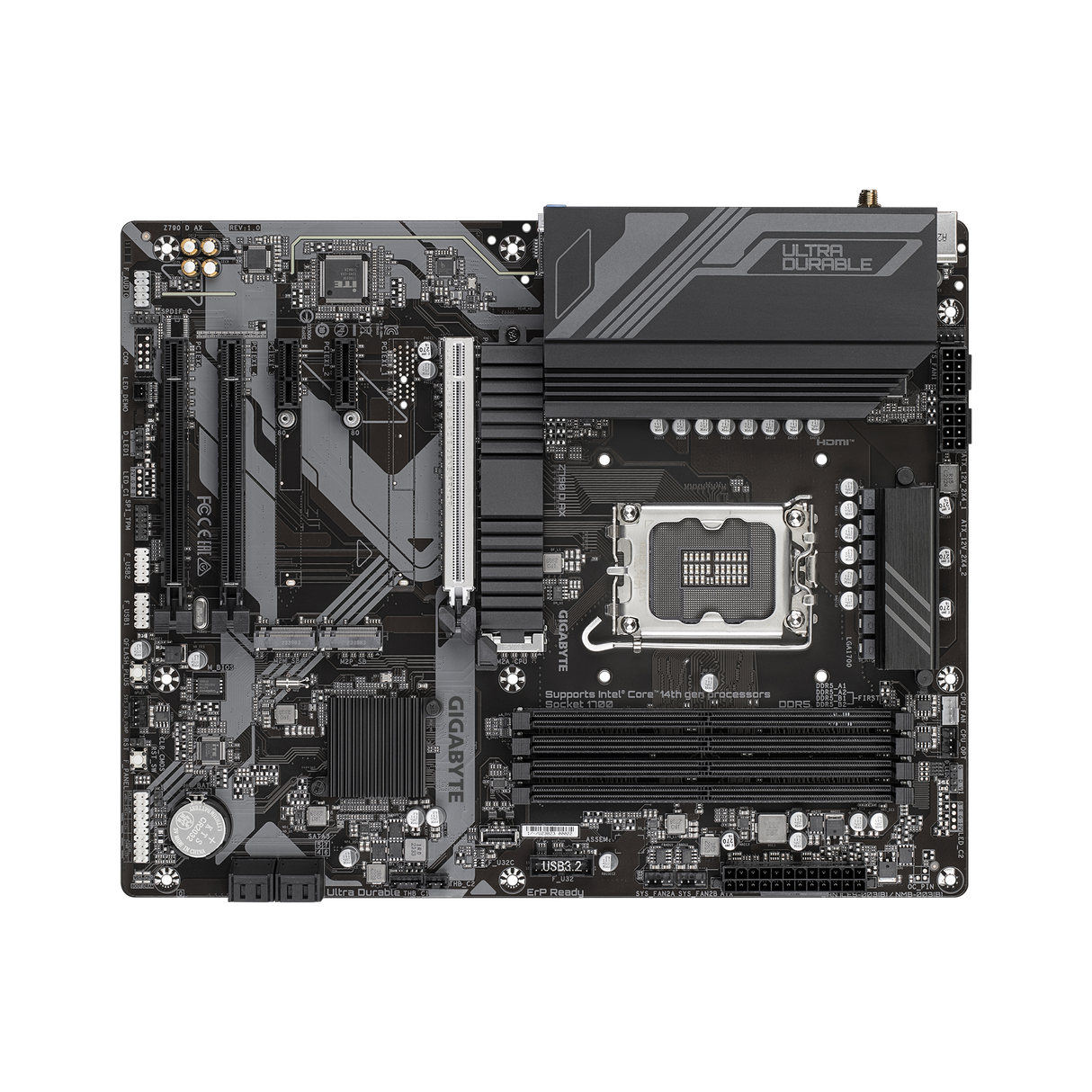 GIGABYTE Z790 D AX ATX LGA1700 DDR5 7600 O.C. 3 M.2 PCIe 4.0 PCIe 5.0 x16 Wi-Fi 6E USB-C Q-Flash Plus