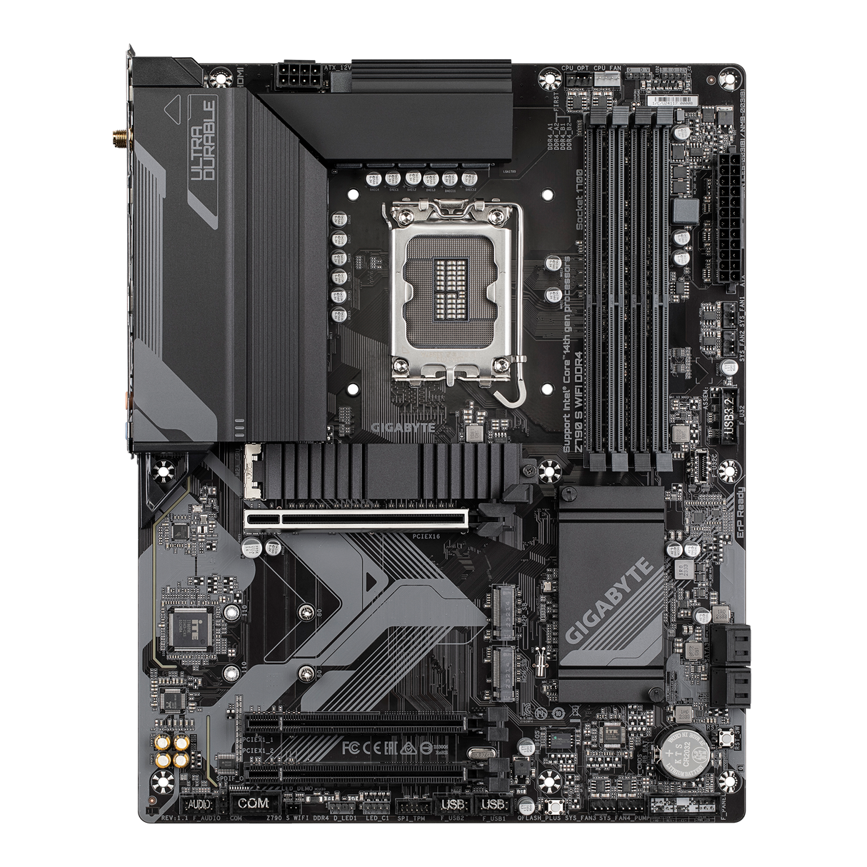 GIGABYTE Z790 S WiFi DDR4 LGA 1700 Intel Z790 ATX Motherboard with DDR4, Triple M.2, PCIe 4.0, USB 3.2 Gen2 Type-C