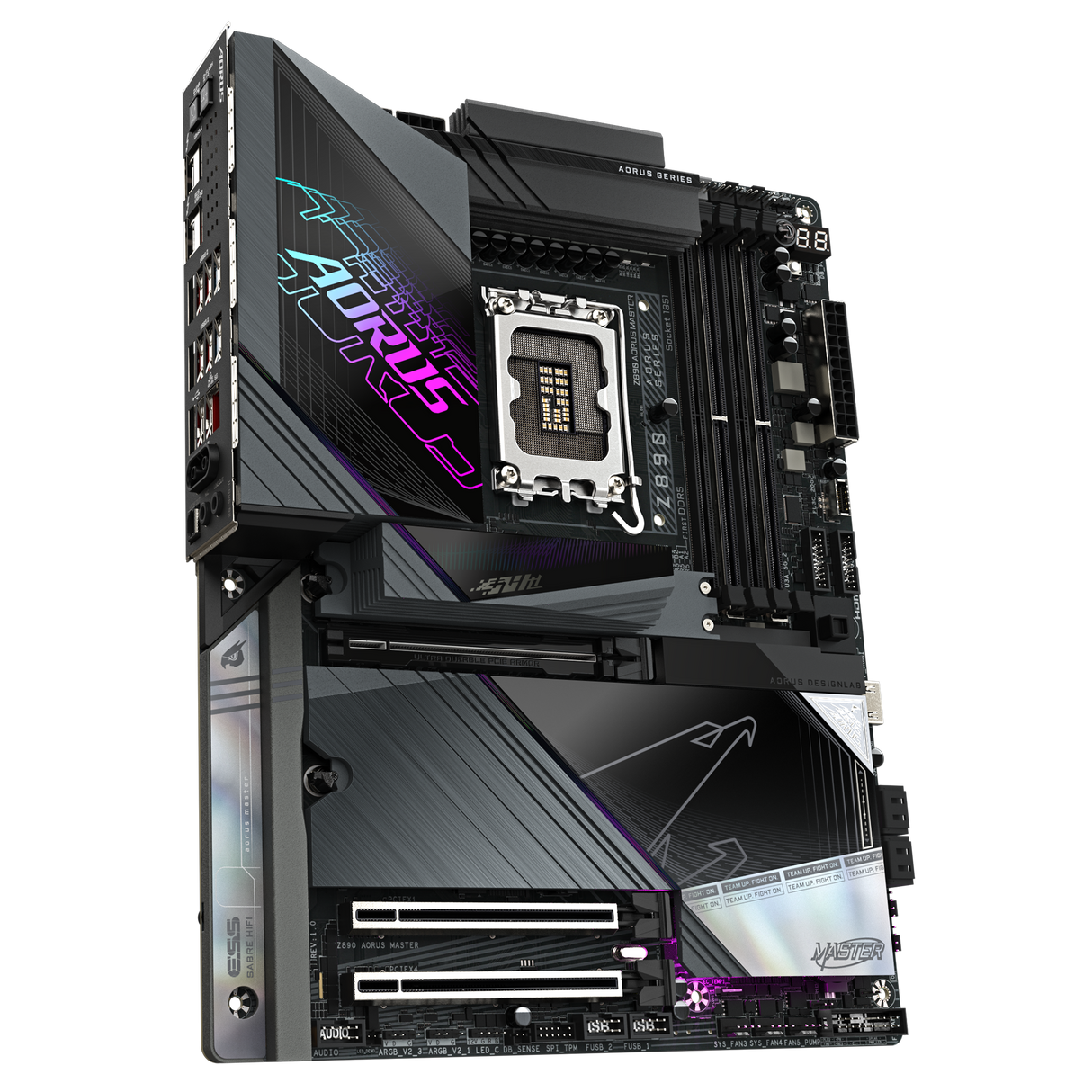 GIGABYTE Z890 AORUS MASTER Motherboard - Supports Intel Core Ultra (18+1+2 phases VRM, up to 9500MHz DDR5 (OC), 2xPCIe 5.0 + 3xPCIe 4.0, Wi-Fi 7, 10GbE LAN, Thunderbolt 4