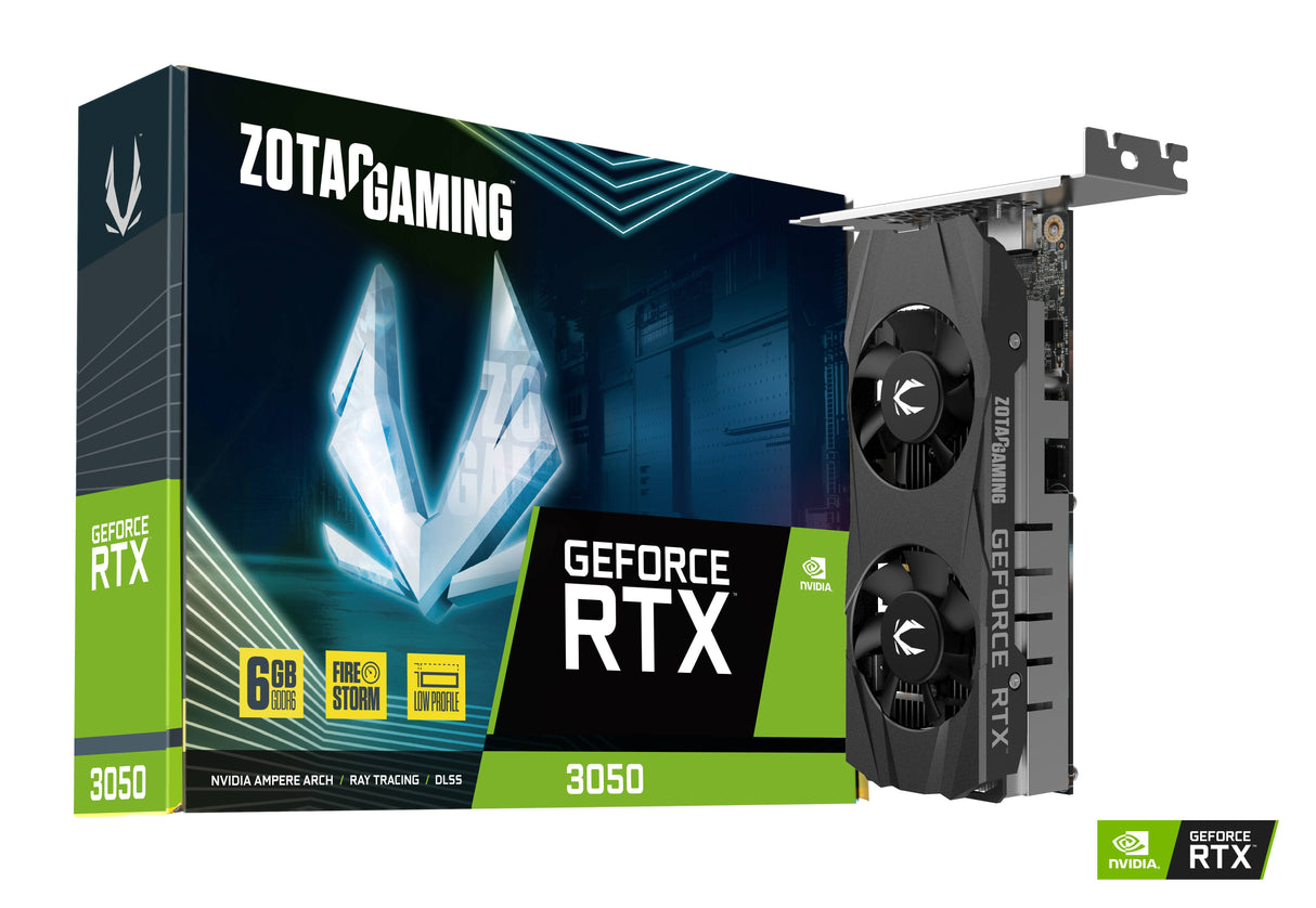 ZOTAC GAMING GeForce RTX 3050 6GB GDDR6 LP - Super Compact Power for Modern Gaming