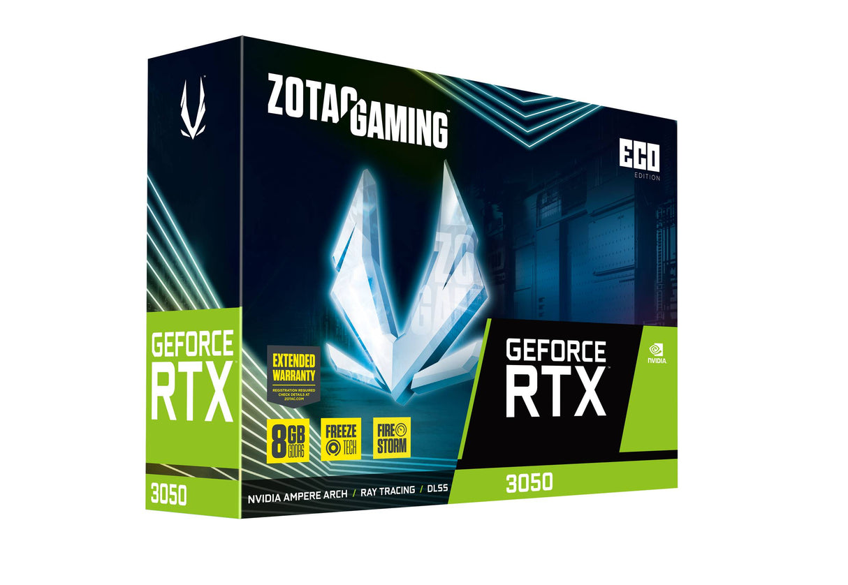 ZOTAC Gaming RTX 3050 ECO 8GB Compact Powerhouse for Budget Gaming with Ray Tracing