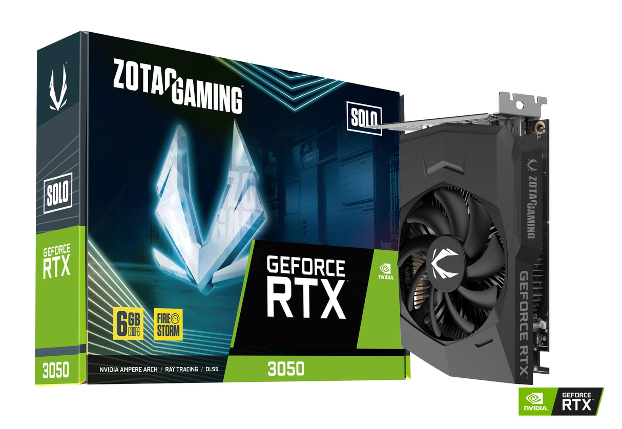 ZOTAC GAMING GeForce RTX 3050 6GB Solo – Compact & Efficient Gaming Graphics Card