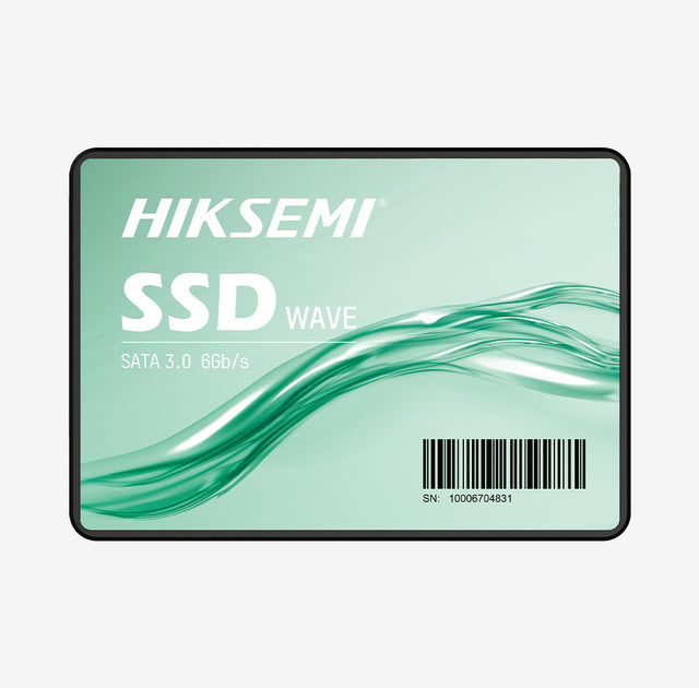 Hiksemi SSD with wavy design on a light green background