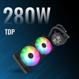 AeroCool Abyss L240R Digi 240mm ARGB AIO Liquid CPU Cooler