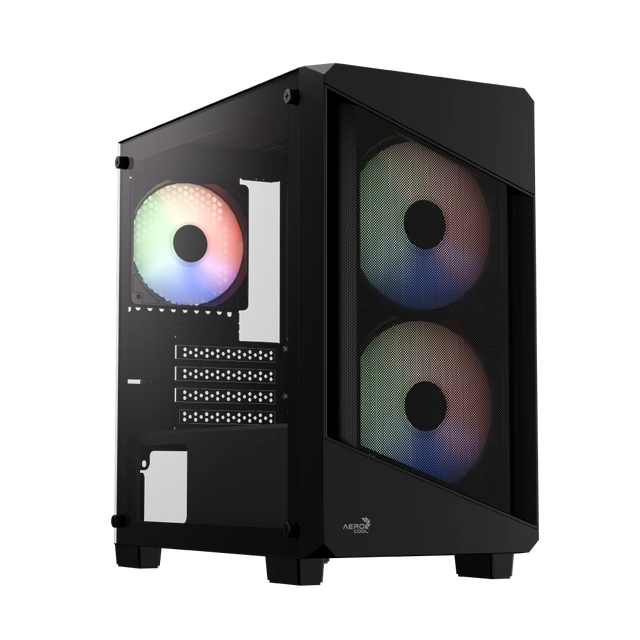 Aerocool B312F Flow Mid-Tower PC Case with LUX 550W 80+ Bronze PSU