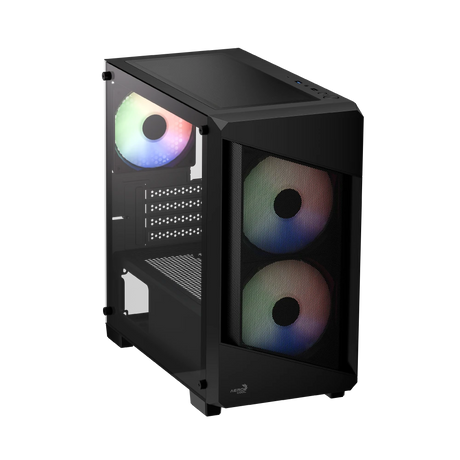 Aerocool B312F Flow Mid-Tower PC Case with LUX 550W 80+ Bronze PSU