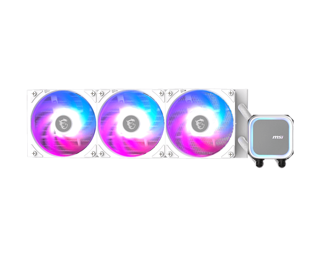 MSI MAG Coreliquid A13 360 White - AIO ARGB CPU Liquid Cooler - 360mm Radiator - LGA 1700/1851 / AM5/AM4 Compatible - Triple 120mm ARGB PWM Fans, White