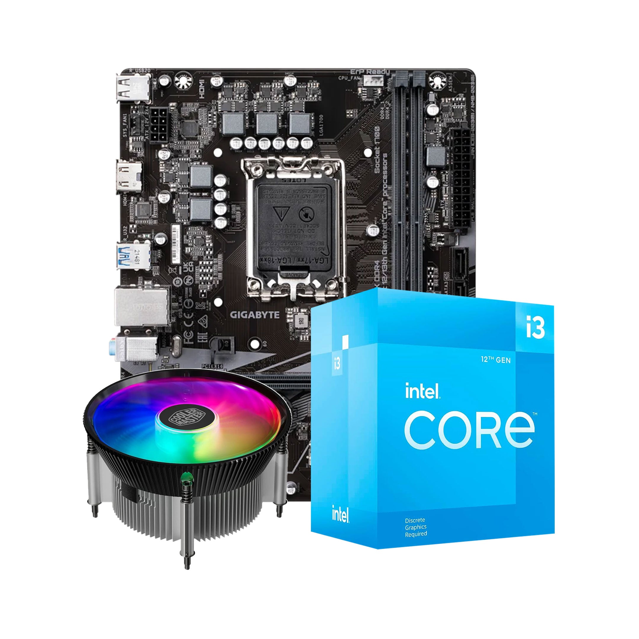 その他 H610M-A D4 + i3-12100F + DDR4 +850W Gaming Bundle | Core i3-12100F | H610M DDR4 – Elyamama