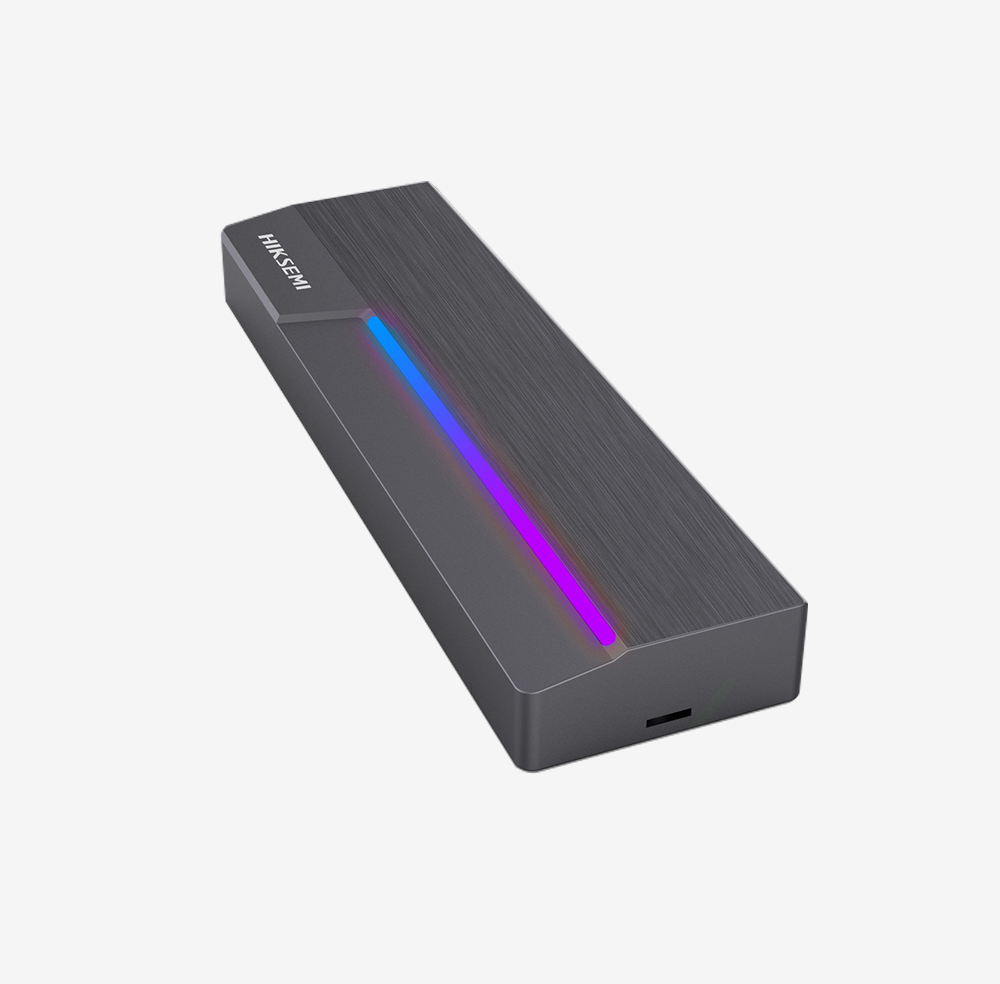 HIKSEMI M.2 NVME & SATA SSD Enclosure ASUS Aura RGB SYNC USB 3.2 Type-C HS-HUB-MDR1