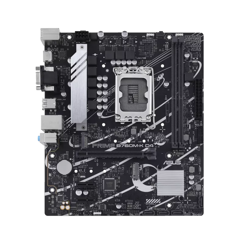 ASUS PRIME B760M-K D4 – Reliable mATX Gaming Motherboard