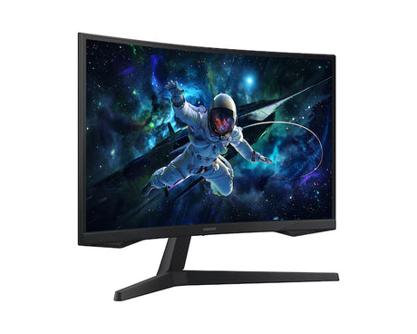 شاشة الألعاب المنحنية Samsung Odyssey G5 G55C مقاس 32 بوصة بدقة 2K QHD VA وتردد 165 هرتز ومدة استجابة 1 مللي ثانية، وتدعم تقنية AMD FreeSync