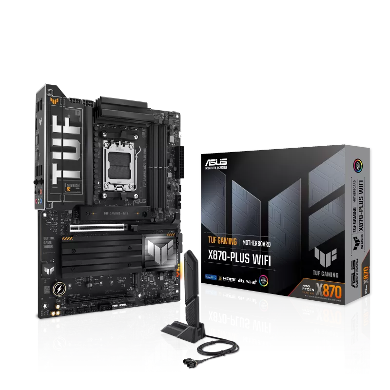 ASUS TUF GAMING X870-PLUS WIFI – Durable AM5 Gaming Motherboard
