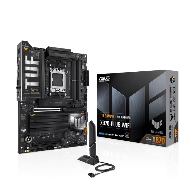 ASUS TUF GAMING X870-PLUS WIFI – Durable AM5 Gaming Motherboard