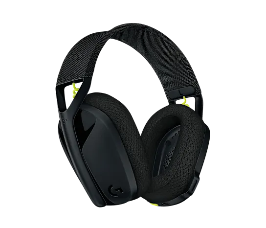 سماعة ألعاب لاسلكية لوجيتك G435 LIGHTSPEED سوداء – خفة وزن وصوت غامر متعدد المنصات