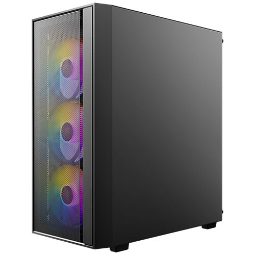 Antec AX65 ARGB high-airflow gaming case with Atom V450 power supply
