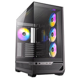 Antec C7 ARGB 4 x 120mm ARGB PWM Fans Included, Vertical GPU Cooling, Type-C 10Gbps, Seamless Tempered Glass Front & Side Panels, 360mm Radiator Support, Mid-Tower E-ATX PC Case