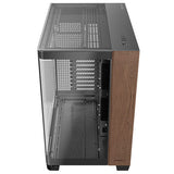 Antec C8 Curve Wood full-tower PC case with panoramic curved glass and dual-chamber cooling