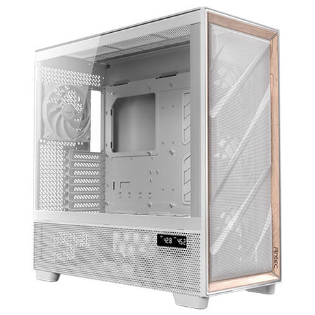 Antec FLUX PRO full tower case supporting E-ATX to ITX motherboards, with tempered glass panels, 6 included PWM fans, up to 420mm radiator support