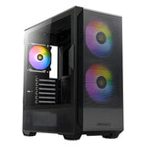 ANTEC NX416 , High Airflow Mesh Front Panel, 2 x 160mm & 1 x 120mm ARGB Fans Included, Type-C, Tempered Glass Hinge Side Panel, Up to 11 Fans, 360mm Radiator Support, Mid-Tower ATX Gaming Case