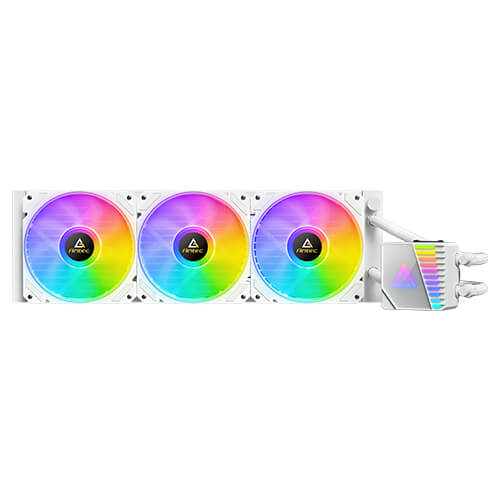 مبرد سائل لوحدة المعالجة المركزية Antec Symphony 360 ARGB أبيض مقبس Intel: LGA 1200 / 115X / 1366/1700 مقبس AMD: AM3+ / AM2+/ AM2/ AM4 / AM5