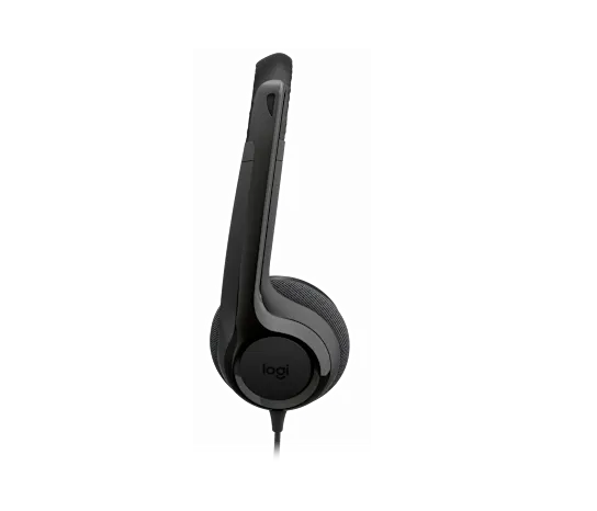 سماعة كمبيوتر Logitech H390 USB مع ميكروفون إلغاء الضوضاء - أسود