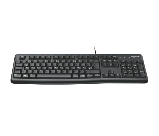 لوحة مفاتيح لوجيتك K120 USB سوداء – راحة مقاومة للانسكاب مع متانة وصل وشغل