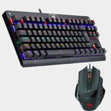 Redragon K568R-BA Gaming Combo – Rainbow TKL Gaming Mechanical KB Blue Switch + M609 Gaming Mouse – 3,200 DPI – Black