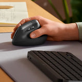 Logitech Lift Vertical Ergonomic Mouse Graphite – Day-Long Comfort & Natural Posture