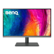BenQ monitor with colorful abstract display on a white background