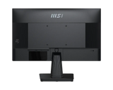 Back view of a black MSI monitor on a white background