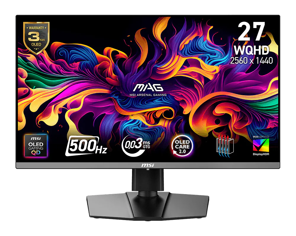 MSI MAG 272QP QD-OLED X50 27" 500Hz Gaming Monitor