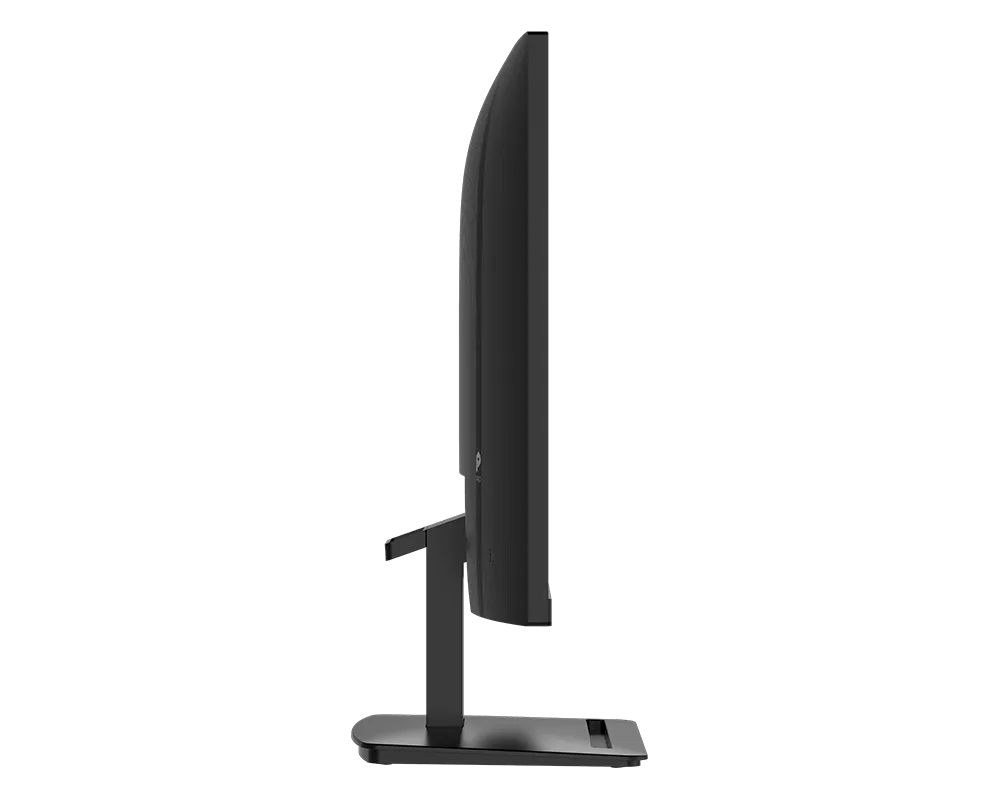 Black computer monitor on a white background