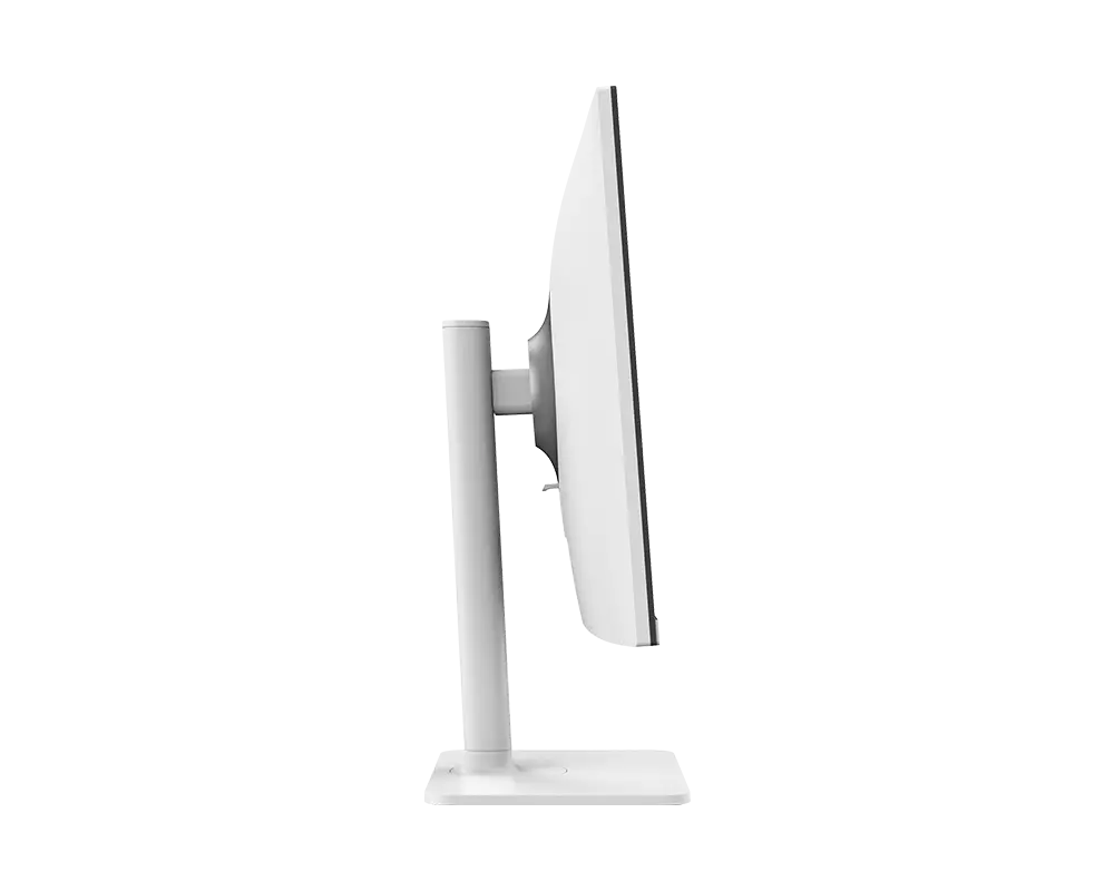 White computer monitor on a white background