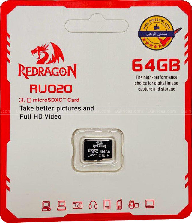 REDRAGON 64 GB 3.0 micro SDXC card , RU020 Memory card , expand your mobile device