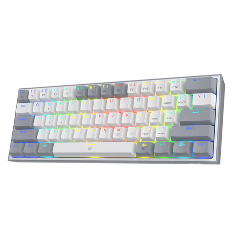 Redragon K617 FIZZ 60% RGB Gaming Keyboard White & Grey