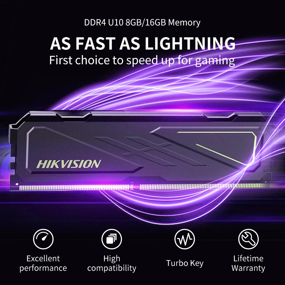 HikVision DDR4 Gaming U10 8GB 3200MHz UDIMM 1.2V CL16 U10 8.0GB